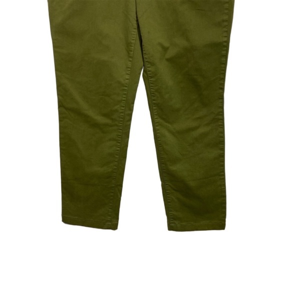 NYDJ Size 10 Pants Utility Cargo Chico Green High Waist Lift Tuck Pockets - Picture 2 of 11